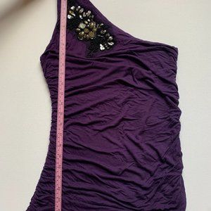 Purple one shoulder top